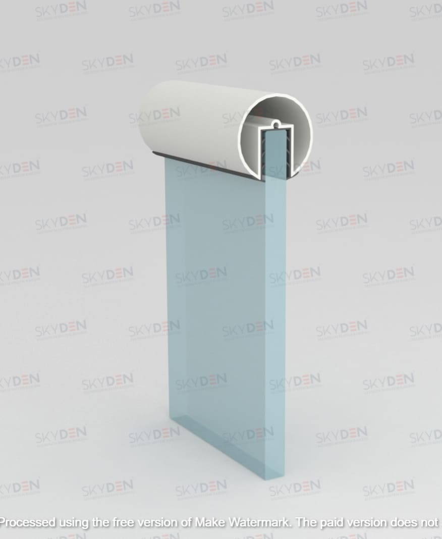 Handrail HR-04 Round Aluminum Glass Railing Handrail Profile for Balcony and Staircase, Elegant Modern Design, Durable Finish, Easy Installation for Indoor and Outdoor Use 